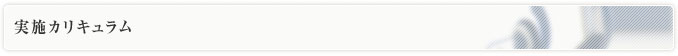 実施カリキュラム